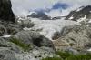poslední splaz ledovce Glacier Blanc